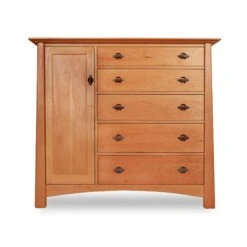 Cherry Moon Gent's Chest - Solid Wood Handcrafted Chifforobe -VERMONT WOODS Cherry Moon Gents Chest Natural Cherry