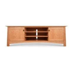 Cherry Moon 80" TV-Media Console with Natural Walnut Pulls