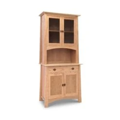 Cherry Moon Small China Cabinet -VERMONT WOODS Cherry Moon Small China Cabinet 38 Inch Natural Maple