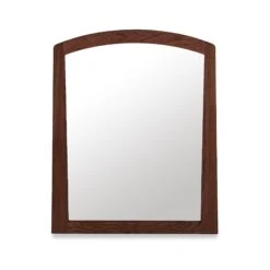Cherry Moon Vertical Mirror - Handcrafted Solid Hardwood Arched Mirror -VERMONT WOODS Cherry Moon Vertical Mirror Natural Walnut