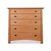 Cherry Moon Wide 5-Drawer Chest - Vermont Handcrafted Storage -VERMONT WOODS Cherry Moon Wide 5 Drawer Chest