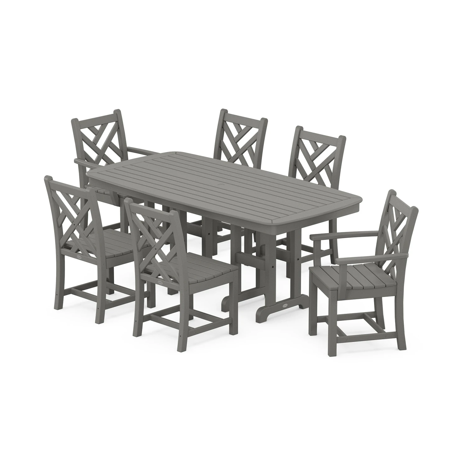 POLYWOOD Chippendale 7-Piece Dining Set with Nautical Table 3 POLYWOOD Chippendale 7-Piece Dining Set with Nautical Table