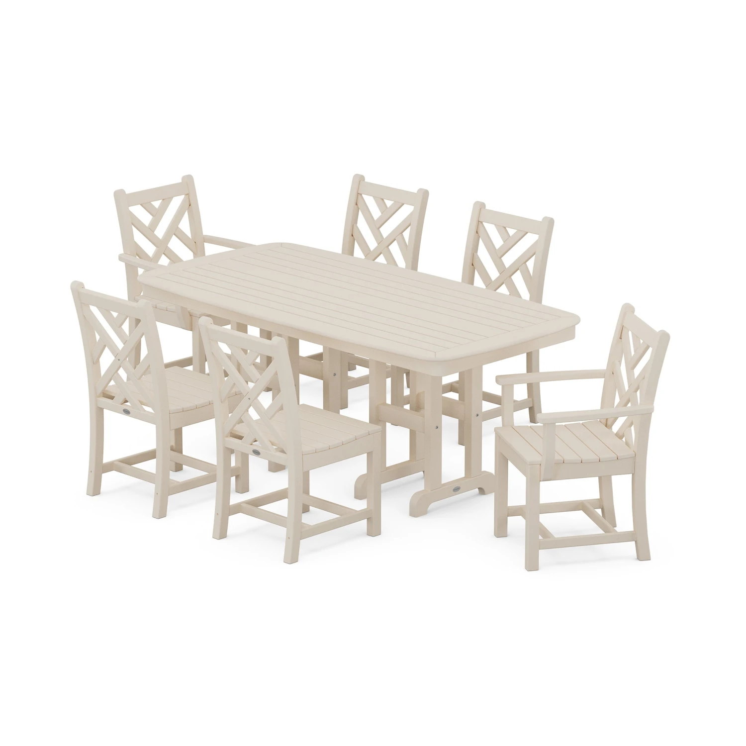 POLYWOOD Chippendale 7-Piece Dining Set with Nautical Table 8 POLYWOOD Chippendale 7-Piece Dining Set with Nautical Table - Image 6
