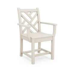 POLYWOOD Chippendale Outdoor Dining Arm Chair 18 POLYWOOD Chippendale Outdoor Dining Arm Chair -VERMONT WOODS Chippendale Outdoor Dining Arm Chair CDD200SA Sand