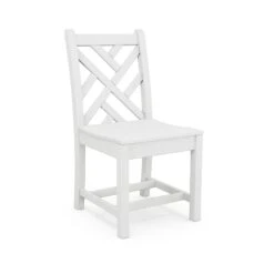 POLYWOOD Chippendale Outdoor Dining Side Chair 17 POLYWOOD Chippendale Outdoor Dining Side Chair -VERMONT WOODS Chippendale Outdoor Dining Side Chair CDD100WH White