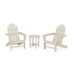 POLYWOOD Classic Adirondack 3-Piece Set 17 POLYWOOD Classic Adirondack 3-Piece Set -VERMONT WOODS Classic Adirondack 3 Piece Set PWS417 1 SA Sand
