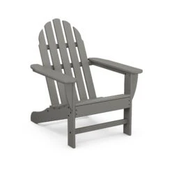 POLYWOOD Classic Adirondack Chair - All-Weather Outdoor Comfort 21 POLYWOOD Classic Adirondack Chair - All-Weather Outdoor Comfort -VERMONT WOODS Classic Adirondack Chair AD4030GY Slate Grey