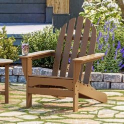 POLYWOOD Classic Adirondack Chair - All-Weather Outdoor Comfort 18 POLYWOOD Classic Adirondack Chair - All-Weather Outdoor Comfort -VERMONT WOODS Classic Adirondack Chair Life 2