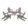 POLYWOOD Classic Folding Adirondack 5-Piece Conversation Group -VERMONT WOODS Classic Folding Adirondack 5 Piece Conversation Group