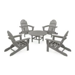 POLYWOOD Classic Folding Adirondack 5-Piece Conversation Group