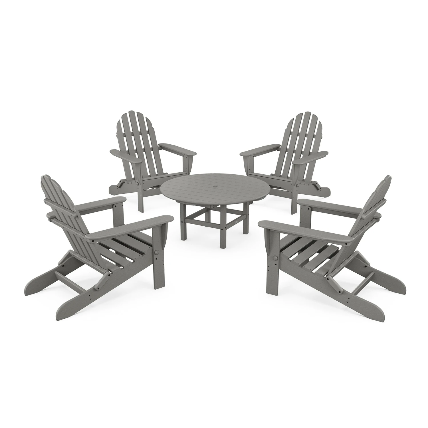 POLYWOOD Classic Folding Adirondack 5-Piece Conversation Group 3 POLYWOOD Classic Folding Adirondack 5-Piece Conversation Group