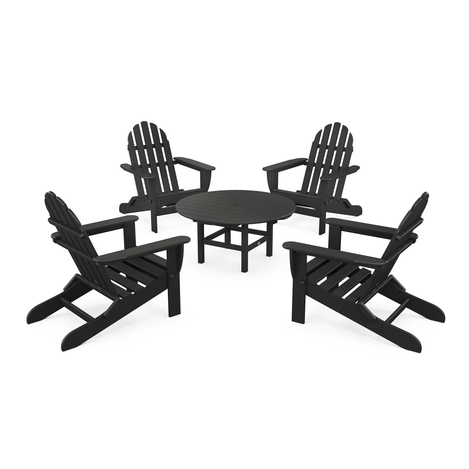 POLYWOOD Classic Folding Adirondack 5-Piece Conversation Group 5 POLYWOOD Classic Folding Adirondack 5-Piece Conversation Group - Image 3