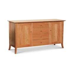 Classic Shaker Flare Leg Large Solid Wood Buffet