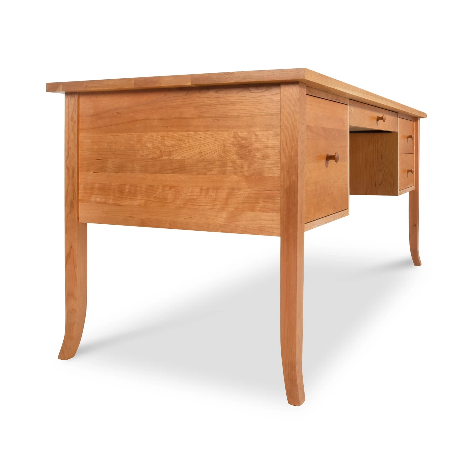 Large Solid Wood Flare Leg Executive Desk - Shaker Style 5 Large Solid Wood Flare Leg Executive Desk - Shaker Style - Image 3