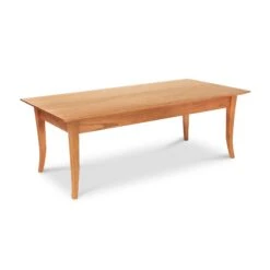 Classic Shaker Flare Leg Coffee Table - Premium Solid Hardwood -VERMONT WOODS Classic Shaker Flare Leg Rectangular Coffee Table 24x48 Natural Cherry