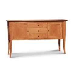 Solid Wood Classic Shaker Flare Leg Small Buffet Sideboard