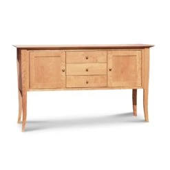 Solid Wood Classic Shaker Flare Leg Small Buffet Sideboard -VERMONT WOODS Classic Shaker Flare Leg Small Buffet Natural Maple