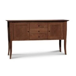 Solid Wood Classic Shaker Flare Leg Small Buffet Sideboard -VERMONT WOODS Classic Shaker Flare Leg Small Buffet Natural Walnut