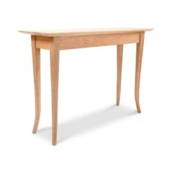 Classic Shaker Flare Leg Sofa Table - Handcrafted Narrow Console 12 Classic Shaker Flare Leg Sofa Table - Handcrafted Narrow Console -VERMONT WOODS Classic Shaker Flare Leg Sofa Table 14x42 Natural Maple