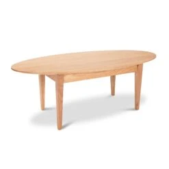 Solid Wood Oval Coffee Table - Classic Shaker Style 8 Solid Wood Oval Coffee Table - Classic Shaker Style -VERMONT WOODS Classic Shaker Oval Coffee Table 24x48 Natural Maple