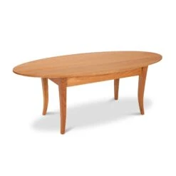 Classic Shaker Flared Leg Oval Solid Wood Coffee Table 11 Classic Shaker Flared Leg Oval Solid Wood Coffee Table -VERMONT WOODS Classic Shaker Oval Flare Leg Coffee Table 24x48 Natural Cherry