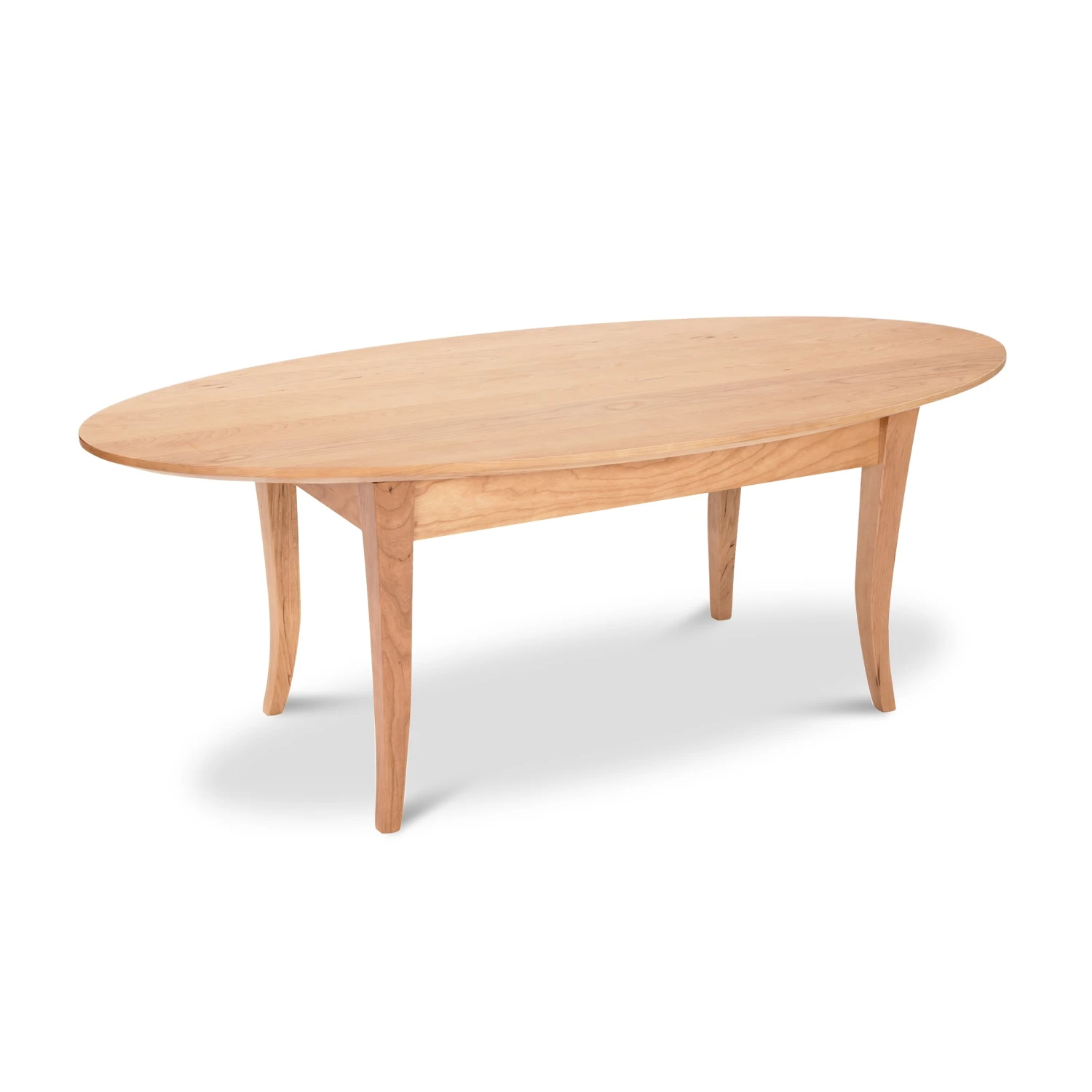 Classic Shaker Flared Leg Oval Solid Wood Coffee Table 7 Classic Shaker Flared Leg Oval Solid Wood Coffee Table - Image 5