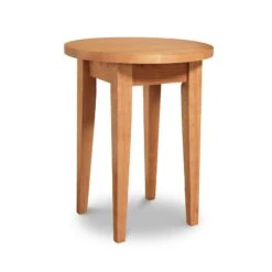 Classic Shaker Round End Table - Sustainable Solid Wood Handcrafted in Vermont
