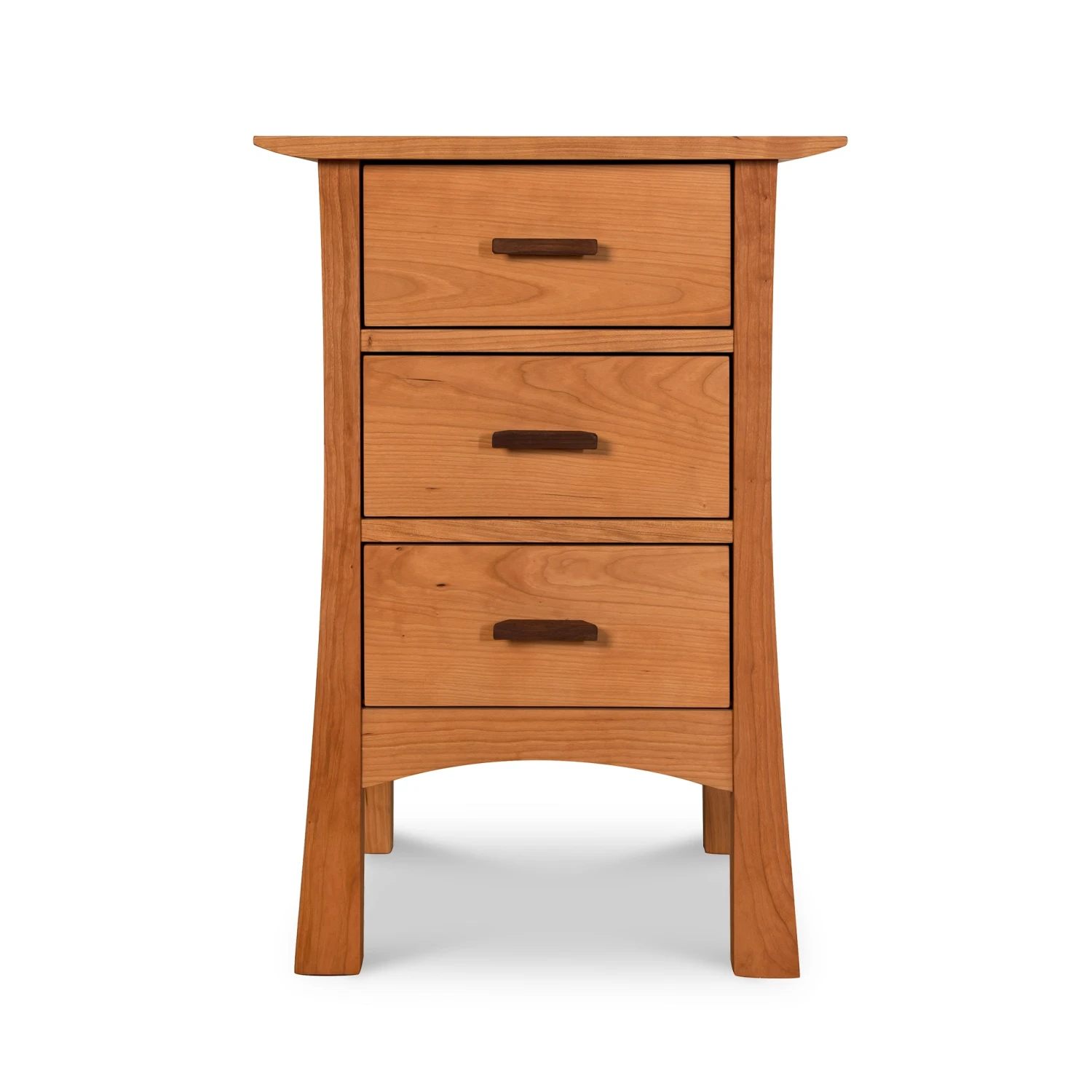 Solid Wood 3-Drawer Nightstand - Contemporary Craftsman Collection 4 Solid Wood 3-Drawer Nightstand - Contemporary Craftsman Collection - Image 2