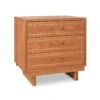 Solid Wood 3-Drawer Chest - Contemporary Cable Bedroom Storage -VERMONT WOODS Contemporary Cable 3 Drawer Chest