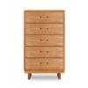 Solid Wood 5-Drawer Chest - Contemporary Cable Handcrafted Bedroom Dresser -VERMONT WOODS Contemporary Cable 5 Drawer Chest