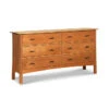 Solid Wood 6-Drawer Dresser - Contemporary Craftsman Vermont Handcrafted Storage -VERMONT WOODS Contemporary Craftsman 6 Drawer Dresser mpx5x6