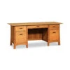 Solid Wood Shaker Style Executive Desk with Storage Drawers 2 Solid Wood Shaker Style Executive Desk with Storage Drawers -VERMONT WOODS Contemporary Craftsman Executive Desk