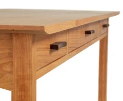 Solid Wood Contemporary Craftsman Library Desk - Handcrafted Vermont Writing Desk -VERMONT WOODS Contemporary Craftsman Library Desk 3