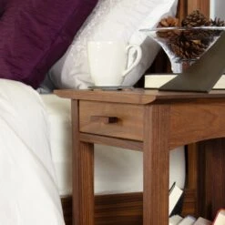 Contemporary Craftsman Solid Wood Nightstand with Storage Shelf 20 Contemporary Craftsman Solid Wood Nightstand with Storage Shelf -VERMONT WOODS Contemporary Craftsman Open Shelf Nightstand Life 1