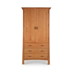 Contemporary Craftsman Solid Wood Tall Armoire