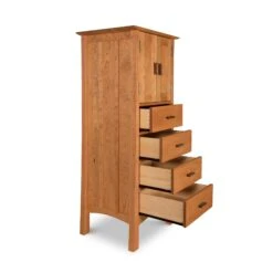 Contemporary Craftsman Tall Storage Chest - Solid Wood & Narrow Profile -VERMONT WOODS Contemporary Craftsman Tall Storage Chest 3