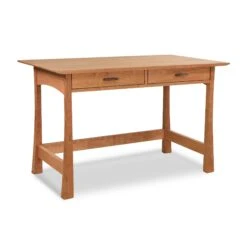 Solid Wood Contemporary Craftsman Writing Desk - Handcrafted in Vermont