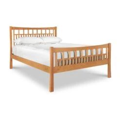 Solid Wood Contemporary Craftsman High Footboard Bed