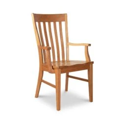 Country Shaker Dining Chair with Contoured Solid Wood Seat 17 Country Shaker Dining Chair with Contoured Solid Wood Seat -VERMONT WOODS Country Shaker Dining Arm Chair with Wood Seat