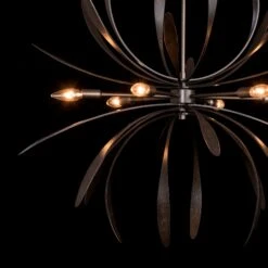Hubbardton Forge Dahlia 6-Light Chandelier -VERMONT WOODS Dahlia Chandelier 2