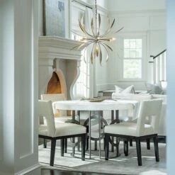 Hubbardton Forge Dahlia 6-Light Chandelier -VERMONT WOODS Dahlia Chandelier 3