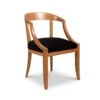 Dorset Natural Cherry Wood Dining Chair with Black Upholstery 1 Dorset Natural Cherry Wood Dining Chair with Black Upholstery -VERMONT WOODS Dorset Dining Chair with Black Seat