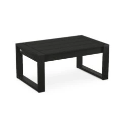 POLYWOOD EDGE Modern Outdoor Coffee Table -VERMONT WOODS EDGE Coffee Table 4609BL Black