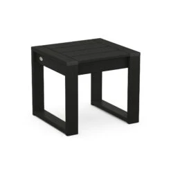 POLYWOOD EDGE End Table - Modern Outdoor Side Table -VERMONT WOODS EDGE End Table 4608BL Black