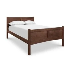 Essex Solid Wood High Footboard Bed - Modern Classic Panel Frame 12 Essex Solid Wood High Footboard Bed - Modern Classic Panel Frame -VERMONT WOODS Essex Panel Bed 42 High Natural Walnut