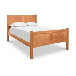 Essex Solid Wood High Footboard Bed - Modern Classic Panel Frame 13 Essex Solid Wood High Footboard Bed - Modern Classic Panel Frame -VERMONT WOODS Essex Panel Bed 48 High Natural Cherry
