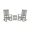 POLYWOOD Estate 3-Piece Rocking Chair Set with Side Table -VERMONT WOODS Estate 3 Piece Rocking Chair Set