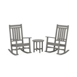 POLYWOOD Estate 3-Piece Rocking Chair Set with Side Table