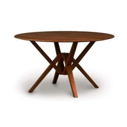 Copeland Exeter Round Solid Top Dining Table 34 Copeland Exeter Round Solid Top Dining Table -VERMONT WOODS Exeter Cherry Round Table 54 Inch Cognac Cherry