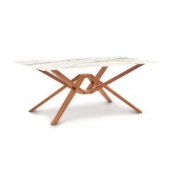 Copeland Exeter Sintered Stone Top Dining Table 13 Copeland Exeter Sintered Stone Top Dining Table -VERMONT WOODS Exeter Sintered Stone Top Table 42x72 Natural Cherry Macchia Vecchia